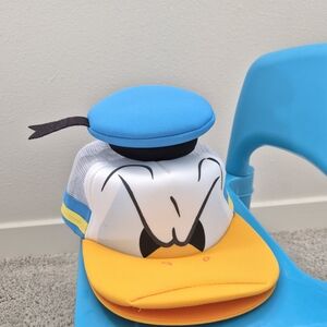 Disney Donald Duck Peak Cap Hat in Blue, White, Yellow